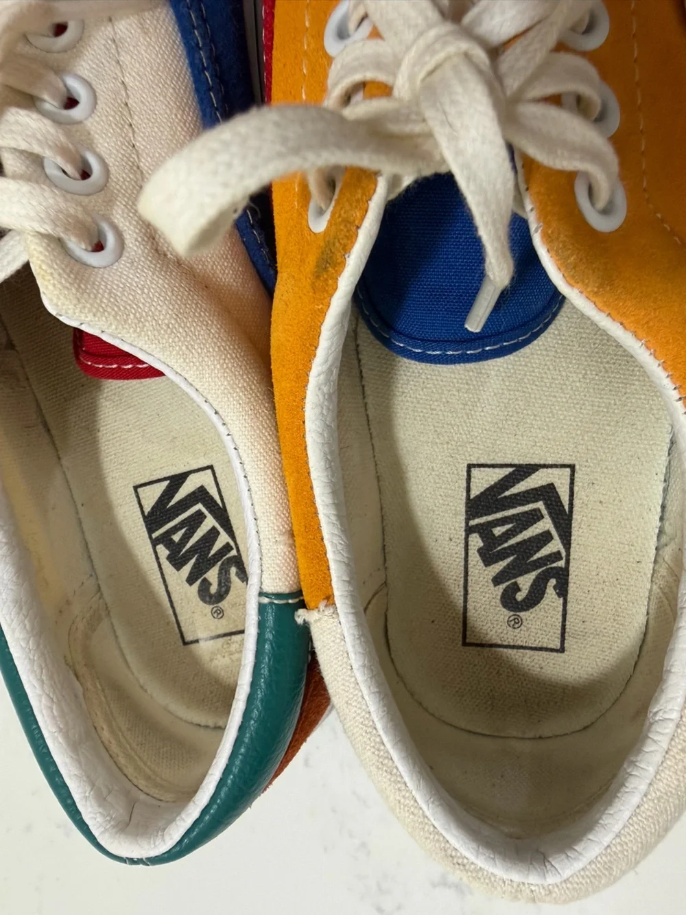 Vans Colorblock Low Top Sneakers - Red Pink Blue Yellow Green
